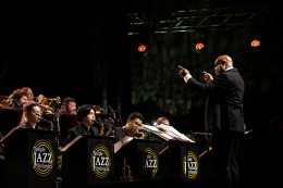<p>Temple University Jazz Band © Laurent Sabathé</p>